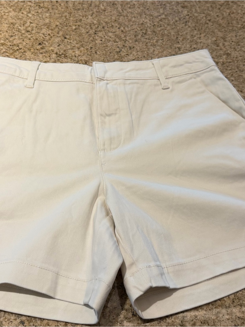 Banana Republic Cream Flat-Front Women's Shorts